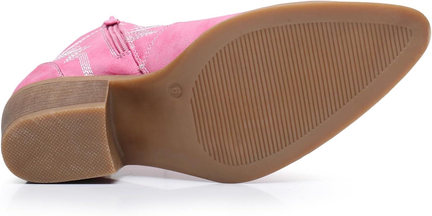 imageGLOBALWIN Womens Western Boots Ankle Cowboy Boots For Women23yy06 Pink