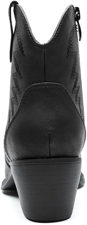 imageGLOBALWIN Womens Western Boots Ankle Cowboy Boots For WomenBlack