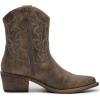 GLOBALWIN Cowboy Boots For Women Cute Cowgirl Boots Women’s Western Boots With Embroidery Side Zipper Chunky Heel(23yy16 Brown)