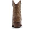 GLOBALWIN Cowboy Boots For Women Cute Cowgirl Boots Women’s Western Boots With Embroidery Side Zipper Chunky Heel(23yy16 Camel2)