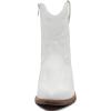 GLOBALWIN Cowboy Boots For Women Cute Cowgirl Boots Women’s Western Boots With Embroidery Side Zipper Chunky Heel(23yy16 White)