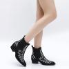 GLOBALWIN Cowboy Boots For Women Pointed Toe Pull On Chelsea Ankle Booties The Western Cowgirl Boots(23yy05 Black)