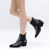 GLOBALWIN Cowboy Boots For Women Pointed Toe Pull On Chelsea Ankle Booties The Western Cowgirl Boots(23yy05 Black)