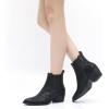 GLOBALWIN Cowboy Boots For Women Pointed Toe Pull On Chelsea Ankle Booties The Western Cowgirl Boots(23yy05 Black3)