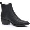 GLOBALWIN Cowboy Boots For Women Pointed Toe Pull On Chelsea Ankle Booties The Western Cowgirl Boots(23yy05 Black3)