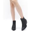 GLOBALWIN Cowboy Boots For Women Pointed Toe Pull On Chelsea Ankle Booties The Western Cowgirl Boots(23yy05 Black3)
