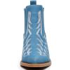 GLOBALWIN Cowboy Boots For Women Pointed Toe Pull On Chelsea Ankle Booties The Western Cowgirl Boots(23yy05 Denim Blue)