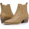 GLOBALWIN Cowboy Boots For Women Pointed Toe Pull On Chelsea Ankle Booties The Western Cowgirl Boots(23yy05 Khaki)