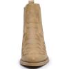 GLOBALWIN Cowboy Boots For Women Pointed Toe Pull On Chelsea Ankle Booties The Western Cowgirl Boots(23yy05 Khaki)