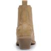 GLOBALWIN Cowboy Boots For Women Pointed Toe Pull On Chelsea Ankle Booties The Western Cowgirl Boots(23yy05 Khaki)