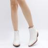 GLOBALWIN Cowboy Boots For Women Pointed Toe Pull On Chelsea Ankle Booties The Western Cowgirl Boots(23yy05 White)
