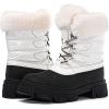 GLOBALWIN Snow Boots for Women Comfortable Winter Boots For Women Waterproof Fluffy Faux Fur Ankle Booties Water-Resistant Short Boots For Women Warm Fur Boots, Lace-Up Outdoor Shoes(21yy27 White)