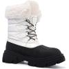 GLOBALWIN Snow Boots for Women Comfortable Winter Boots For Women Waterproof Fluffy Faux Fur Ankle Booties Water-Resistant Short Boots For Women Warm Fur Boots, Lace-Up Outdoor Shoes(21yy27 White)