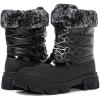 GLOBALWIN Snow Boots for Women Comfortable Winter Boots For Women Waterproof Fluffy Faux Fur Ankle Booties Water-Resistant Short Boots For Women Warm Fur Boots, Lace-Up Outdoor Shoes(21yy27 Black)