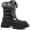 GLOBALWIN Snow Boots for Women Comfortable Winter Boots For Women Waterproof Fluffy Faux Fur Ankle Booties Water-Resistant Short Boots For Women Warm Fur Boots, Lace-Up Outdoor Shoes(21yy27 Black)