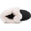 GLOBALWIN Snow Boots for Women Comfortable Winter Boots For Women Waterproof Fluffy Faux Fur Ankle Booties Water-Resistant Short Boots For Women Warm Fur Boots, Lace-Up Outdoor Shoes(21yy27 White)