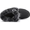 GLOBALWIN Snow Boots for Women Comfortable Winter Boots For Women Waterproof Fluffy Faux Fur Ankle Booties Water-Resistant Short Boots For Women Warm Fur Boots, Lace-Up Outdoor Shoes(21yy27 Black)