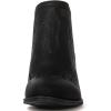 GLOBALWIN Women’s Cowgirl boots Western Short Ankle Pull On Comfortable Cowboy Boots For Women Low Heel(21yy01 Black2)