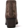GLOBALWIN Women’s Cowgirl boots Western Short Ankle Pull On Comfortable Cowboy Boots For Women Low Heel(21yy01 Brown2)