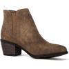 GLOBALWIN Women’s Cowgirl boots Western Short Ankle Pull On Comfortable Cowboy Boots For Women Low Heel(21yy01 Camel2)