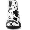 GLOBALWIN Women’s Cowgirl boots Western Short Ankle Pull On Comfortable Cowboy Boots For Women Low Heel(21yy01 Cow)