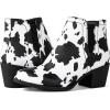 GLOBALWIN Women’s Cowgirl boots Western Short Ankle Pull On Comfortable Cowboy Boots For Women Low Heel(21yy01 Cow)