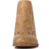 GLOBALWIN Women’s Cowgirl boots Western Short Ankle Pull On Comfortable Cowboy Boots For Women Low Heel(21yy01 Khaki)