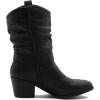 GLOBALWIN Women’s Mid Calf The Western Cowgirl Boots Fashion Cowboy Boots For Women Chunky Low Heel(19yy17 Black2)
