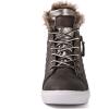 GLOBALWIN Women’s Platform Wedge Sneakers Outdoor Anti-Slip Winter Snow Hiking Furry Ankle Boots for Women(21yy02 Grey1)