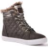 GLOBALWIN Women’s Platform Wedge Sneakers Outdoor Anti-Slip Winter Snow Hiking Furry Ankle Boots for Women(21yy02 Grey1)