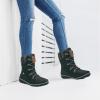 GLOBALWIN Women’s Snow Boots Waterproof Mid-Calf Winter Boots for Women with Quilted Knit Panels, Warm Fleece Lining, and Non-Slip Insulated Outdoor Sole(1841black)