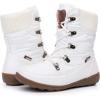 GLOBALWIN Women’s Snow Boots Waterproof Mid-Calf Winter Boots for Women with Quilted Knit Panels, Warm Fleece Lining, and Non-Slip Insulated Outdoor Sole(1841white)