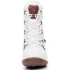 GLOBALWIN Women’s Snow Boots Waterproof Mid-Calf Winter Boots for Women with Quilted Knit Panels, Warm Fleece Lining, and Non-Slip Insulated Outdoor Sole(1841white)