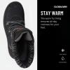 GLOBALWIN Women’s Snow Boots Waterproof Mid-Calf Winter Boots for Women with Quilted Knit Panels, Warm Fleece Lining, and Non-Slip Insulated Outdoor Sole(1841black)