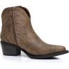 GLOBALWIN Women’s Western Boots Ankle Cowboy Boots For Women(23yy06 Camel)