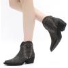 GLOBALWIN Women’s Western Boots Ankle Cowboy Boots For Women(23yy06 Grey)