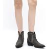 GLOBALWIN Women’s Western Boots Ankle Cowboy Boots For Women(23yy06 Grey)