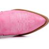 GLOBALWIN Women’s Western Boots Ankle Cowboy Boots For Women(23yy06 Pink)
