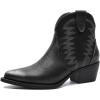 GLOBALWIN Women’s Western Boots Ankle Cowboy Boots For Women(23yy06 Silver Distressed)