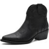 GLOBALWIN Women’s Western Boots Ankle Cowboy Boots For Women(Black)
