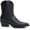 GLOBALWIN Women’s Western Charm Cowgirl Boots Mid Calf Comfy Cowboy Boots For Women With Pointed Toe(23yy07 Black3)
