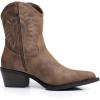 GLOBALWIN Women’s Western Charm Cowgirl Boots Mid Calf Comfy Cowboy Boots For Women With Pointed Toe(23yy07 Camel)