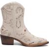 GLOBALWIN Women’s Western Charm Cowgirl Boots Mid Calf Comfy Cowboy Boots For Women With Pointed Toe(23yy15 Beige)