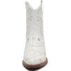 GLOBALWIN Women’s Western Charm Cowgirl Boots Mid Calf Comfy Cowboy Boots For Women With Pointed Toe(23yy15 White)
