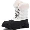 GLOBALWIN Snow Boots for Women Comfortable Winter Boots For Women Waterproof Fluffy Faux Fur Ankle Booties Water-Resistant Short Boots For Women Warm Fur Boots, Lace-Up Outdoor Shoes(21yy27 White)