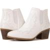 GLOBALWIN Women’s Cowgirl boots Western Short Ankle Pull On Comfortable Cowboy Boots For Women Low Heel(21yy01 White)