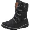 GLOBALWIN Women’s Snow Boots Waterproof Mid-Calf Winter Boots for Women with Quilted Knit Panels, Warm Fleece Lining, and Non-Slip Insulated Outdoor Sole(1841black)