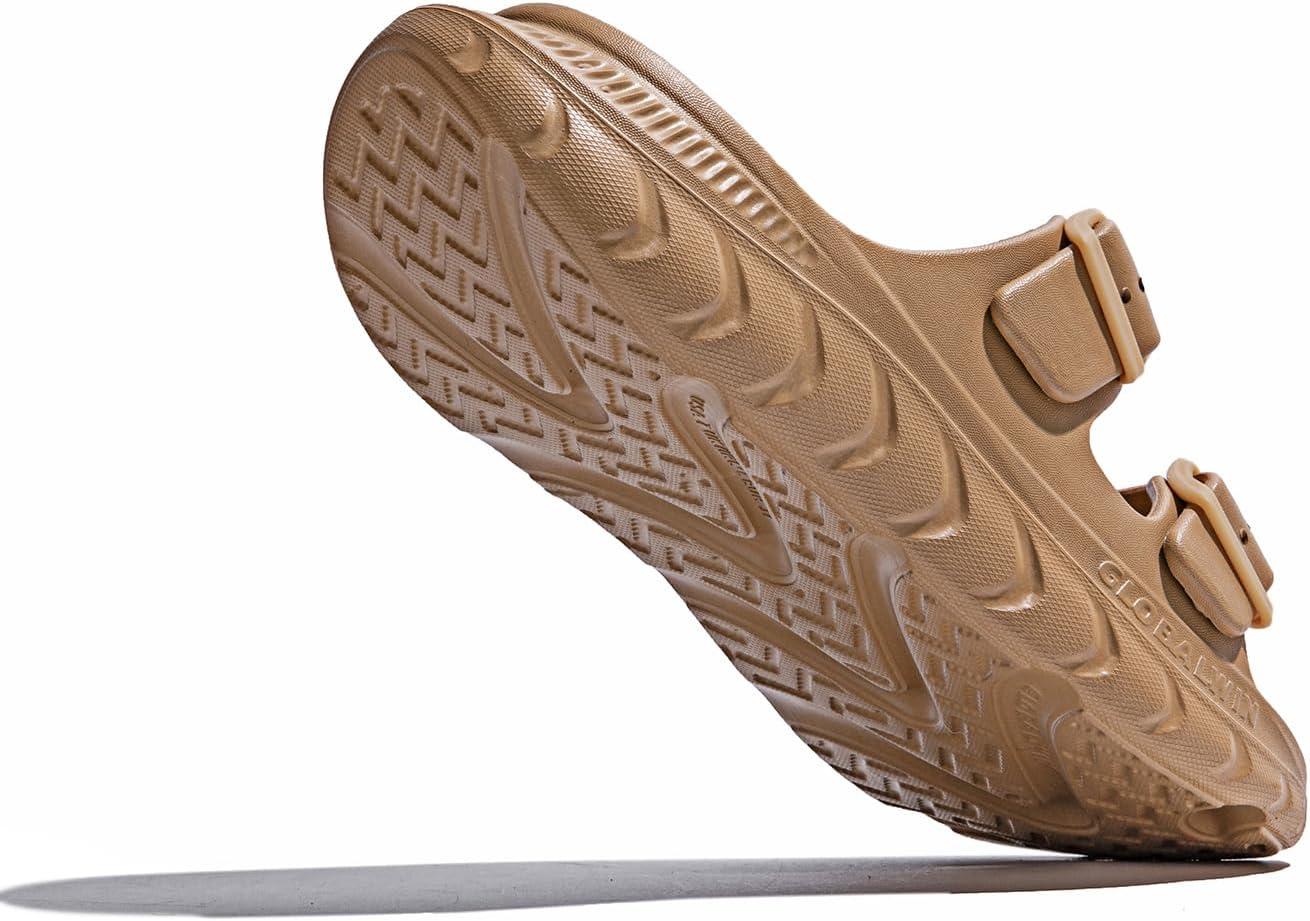 imageGLOBALWIN Recovery Slides For Women Mia Comfortable Sandals With Arch Support Indoor Outdoor Cloud Slippers Reduce Stress on Feet LightweightSs233 Khaki