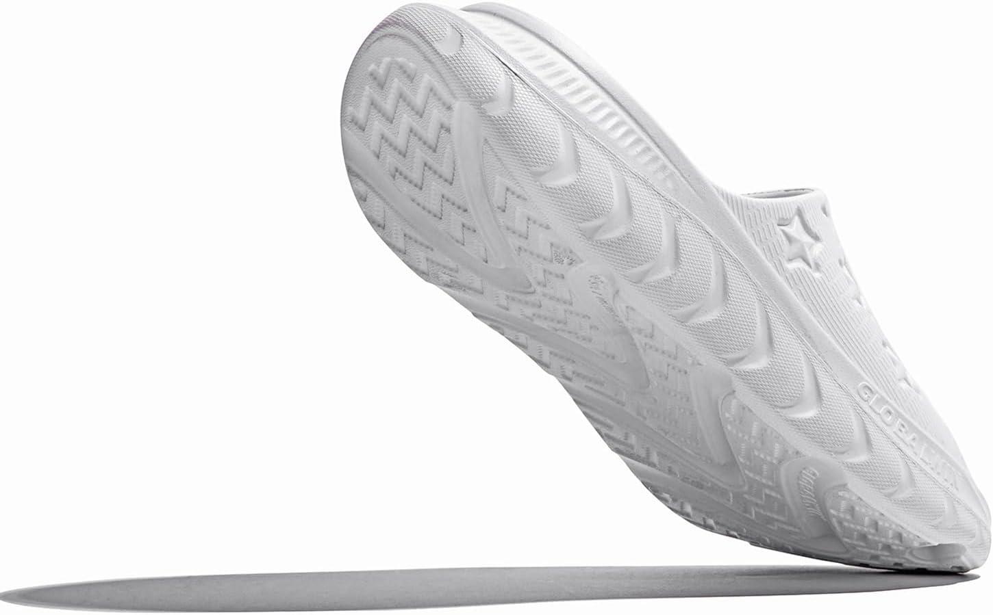 imageGLOBALWIN Sports Recovery Slides for Women Ava Sports Sandals With Comfortable Arch Support Indoor Outdoor Cloud Slippers Reduce Stress on Feet Lightweight Pillow SlidesSs231 White