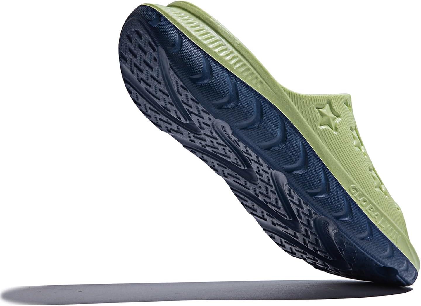 imageGLOBALWIN Sports Recovery Slides for Women Ava Sports Sandals With Comfortable Arch Support Indoor Outdoor Cloud Slippers Reduce Stress on Feet Lightweight Pillow SlidesSs232 Evening Primrose Blue